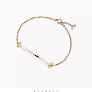 Tiffany 18k Gold T Smile bracelet (worn 3x)